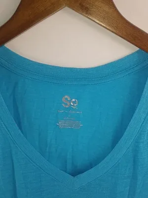 SO L Turquoise Short Sleeved Tee Top thumbnail 4