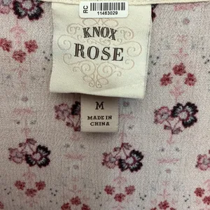 Knox Rose Pink Floral Boho Tassel Tie Long Sleeve Dress Medium thumbnail 4