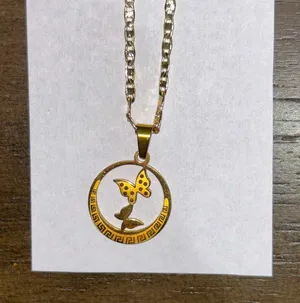 Plated Gold Butterflies Necklace‎ thumbnail 1