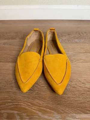 Lulu’s Emmy Mustard Yellow Suede Pointed-Toe Loafers, Size 5.5 thumbnail 5