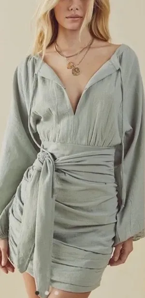 Free People Women’s The Only One Mint Balloon Long Sleeve Mini Dress Size XS thumbnail 1