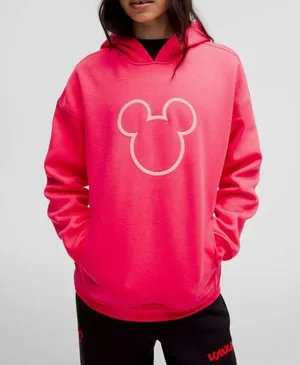 Lululemon x Disney Mickey Size Fleece Oversized Hoodie Lip Gloss Pink thumbnail 1