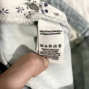 Free People Light Wash Going Rogue Distressed Raw Hem Denim Mini Skirt 27 thumbnail 4
