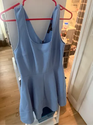 Lulu's Light Blue Scoop Neck Skater Dress thumbnail 2