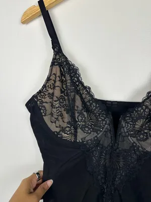 Popilush Shapewear Lace Deep V-Neck Sculpting Thong Bodysuit Women's Size XL‎ thumbnail 4