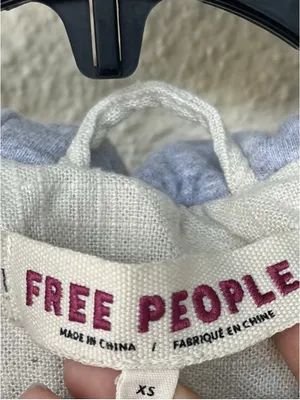 FREE PEOPLE Charlie Trench Coat Hood Linen Blend Spring Dust Oversized Size XS thumbnail 5