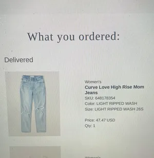 Abercrombie Curvy Love High Rise Mom Jean (short length) thumbnail 4