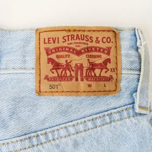 Levi’s High Waisted Light Wash 501 Denim Shorts thumbnail 8