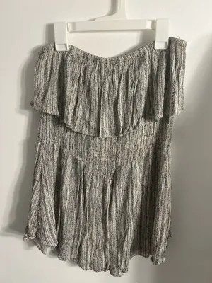Prómesa Black and White Strapless Romper thumbnail 2
