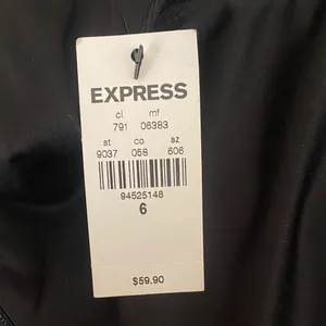 Express Women's Black Ribbed Asymmetric Sheath Dress Size 6 NWT thumbnail 6