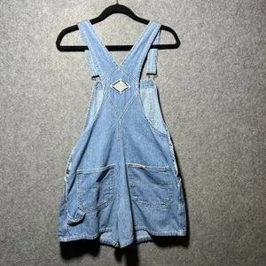 London London Vintage 90s Denim Skort Overalls Blue Mid Wash Size 11/12 thumbnail 5