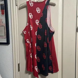 💙 NWT‎ Oklahoma Sooners Forever Collectible FOCO Tie Breaker Sleeveless Tank thumbnail 4