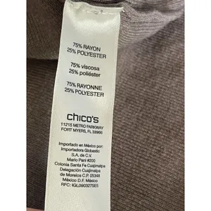 Chico's Top Long Sleeve Turtleneck Medium thumbnail 8
