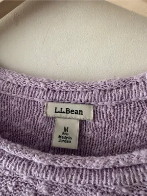 L.L. Bean Lilac Purple Cotton Sweater Size M thumbnail 5