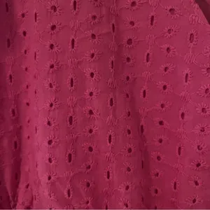 Women’s Pink Eyelet V-Neck Mini Dress thumbnail 6