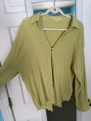 Oversized open polo Green Size M thumbnail 1