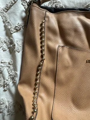 Steve Madden Bag Leather Tan Steven Shoulder Tote Brown Large thumbnail 3