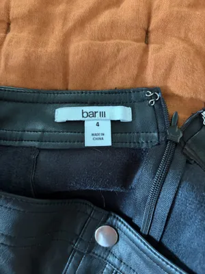Bar III Black faux leather miniskirt thumbnail 2
