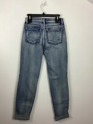 Judy Blue Boyfriend Fit Buttonfly Distressed Jeans Size 1/25 thumbnail 4
