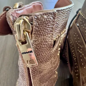 Coach Paisley Cowboy Boots Western Lace Up Studs Monogram Logo Cage Women 10B thumbnail 10