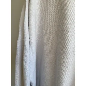 Aerie‎ Womens White Textured Oversized Crewneck Sweatshirt Relaxed Fit Small thumbnail 5