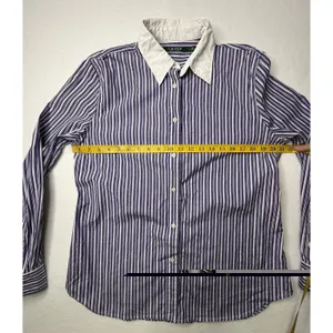 Lauren Ralph Lauren Womens Sz L Purple White Striped Preppy Corporate Chic Work thumbnail 3