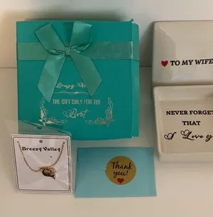 Breezy Valley To My Wife Ceramic Box & I Love You Heart Necklace In Gift Box NWT thumbnail 16