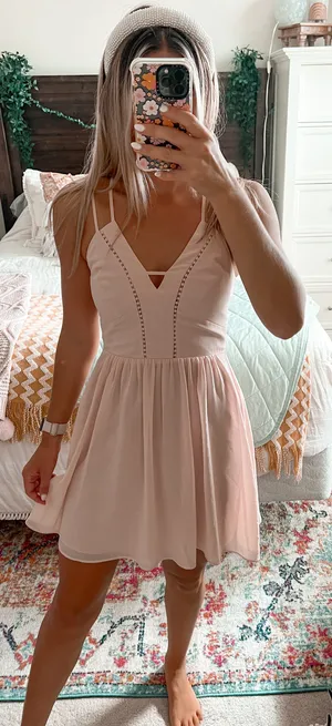 BCBGeneration Baby Pink Mini Dress thumbnail 1
