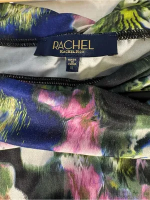 RACHEL Rachel Roy Floral Off Shoulder Top XL Twist Neck Long Sleeve thumbnail 7