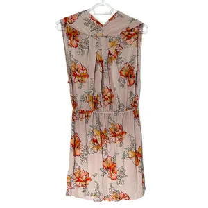 Free People Floral Mini Dress XS Boho Cottagecore Romantic Drop Waist Festival thumbnail 7