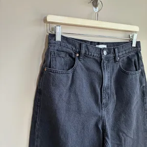 Pacsun nora wide leg black jeans raw hem women's size 28 100% cotton pants thumbnail 3