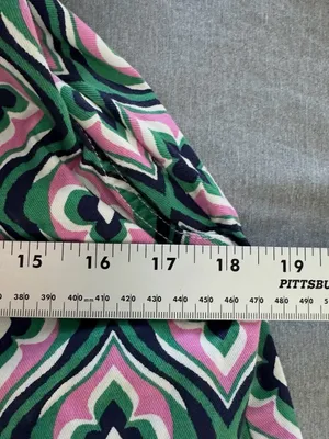 Maeve Anthropologie Escape Seamed Romper Geometric Print Belted Size 8 thumbnail 7