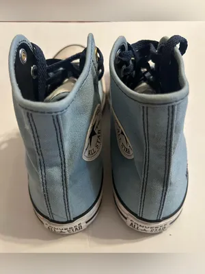 Converse High-Top Sneakers in Light Blue, Navy, and White thumbnail 3