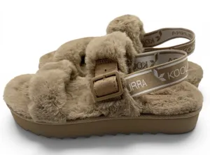 NWOB Koolaburra by UGG Backstrap Fuzzy Sandals Fuzz Oh Amphora Size 9 thumbnail 1