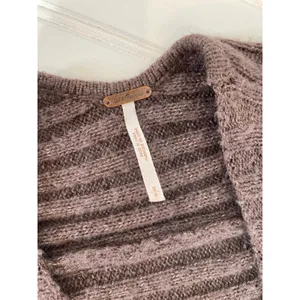 Free People Brown Knit Ribbed Open Front Wool Blend Long Sleeve Cardigan Size S thumbnail 5