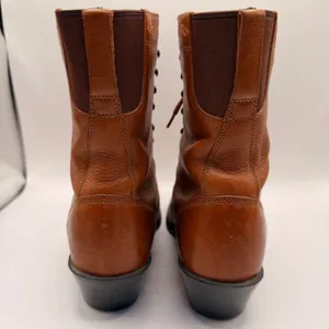 Ariat Heritage Lacer Womens Cognac Brown Leather Western Lace Up Boots Kiltie 7B thumbnail 3