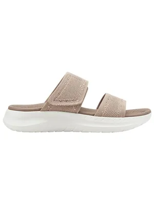 NWT Easy Spirit Womens Daleyza Embellished Double Band Sandals Taupe Brown 7M thumbnail 2