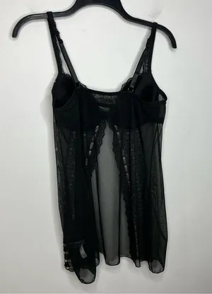 Donna l’oren gold label open front lingerie black floral detail women size large thumbnail 6