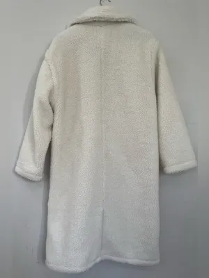Fabletics Cream Teddy Longline Coat thumbnail 4