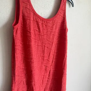 Toad&Co Samba Wave Tank Dress Orange Organic Cotton Blend Texture Wave Womens S thumbnail 2