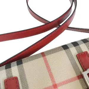 BURBERRY‎ RED, CANVAS LEATHER SHOULDER BAG thumbnail 2