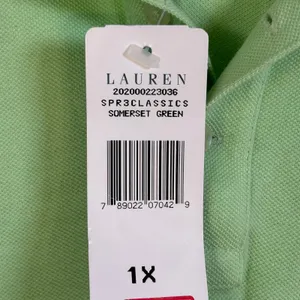 Lauren Ralph Lauren Woman Somerset Green Polo Shirt 1X NWT‎ thumbnail 7