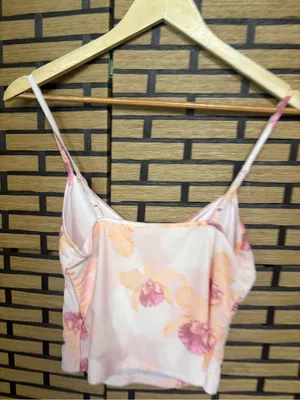 Pink rose pink floral mesh cami size medium thumbnail 2
