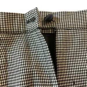Houndstooth Pattern Pencil Skirt Black Size 10 thumbnail 5