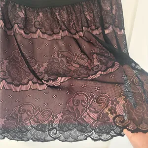 Xhilaration Black Lace Nude Lined Y2K Mini Skirt Coquette Balletcore size XL thumbnail 5