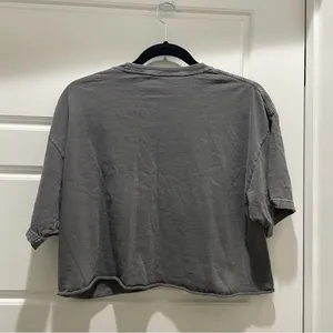 Playboy Grey Short Sleeve Crop Graphic T-Shirt thumbnail 4
