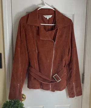 DAVI & DANI Rust Corduroy Boho Preppy Jacket thumbnail 1