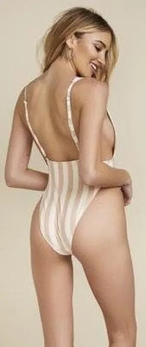 Striped One Piece Swimsuit thumbnail 2