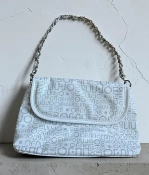 LIU JO White Silver Chain Mini Shoulder Bag thumbnail 1