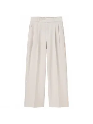 Uniqlo GU Pleated Wide-Leg Pants NWT Natural Small thumbnail 5